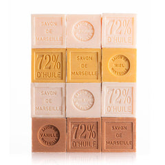Pack of 12 Marseille soap cubes, 100 g