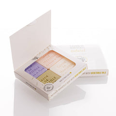 Box of 4 square 50 g Marseille soap bars