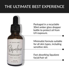 100% Plant-Derived Olive Squalane - Face & Hair Hydrating Oil